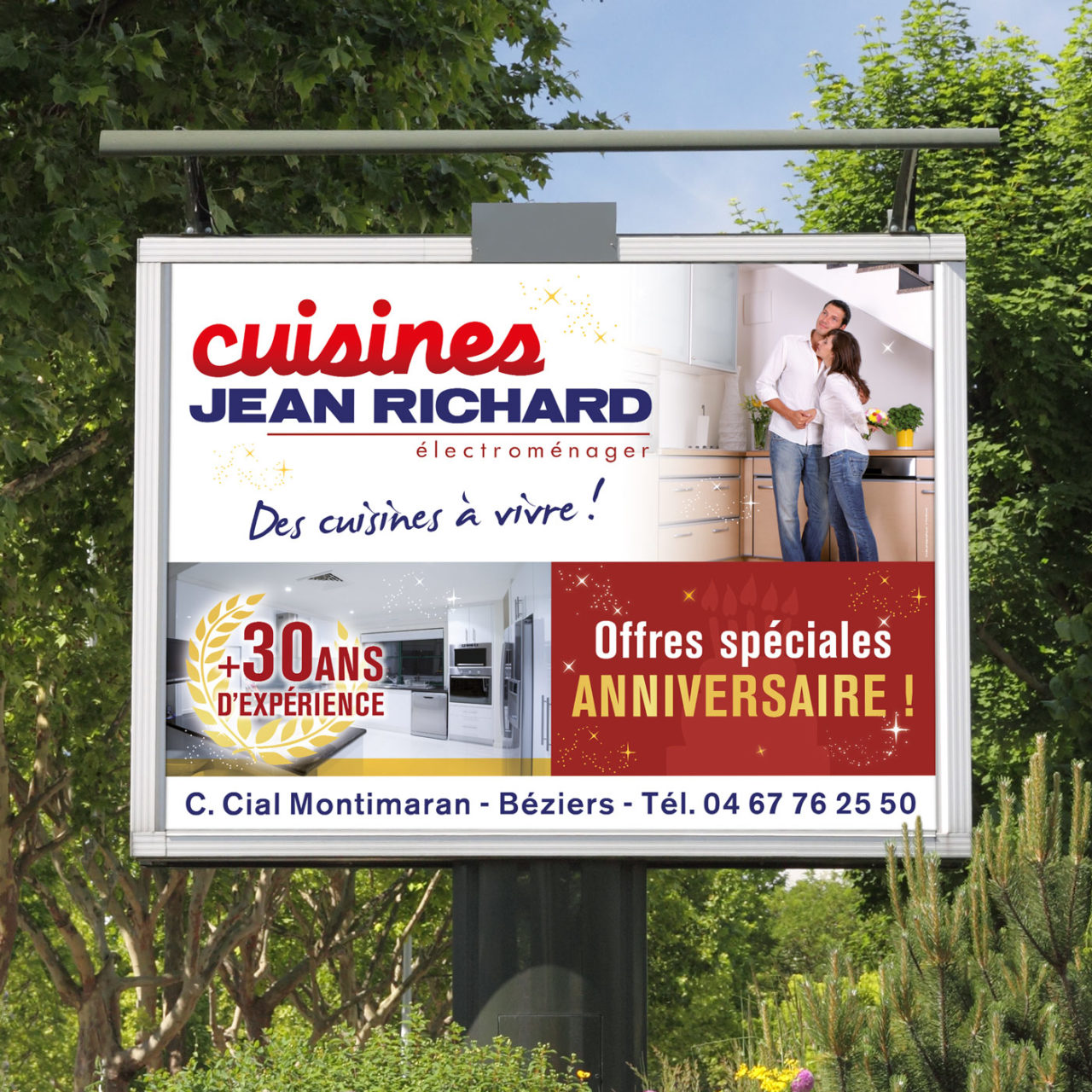 Création publicité Cuisines Jean Richard à Béziers